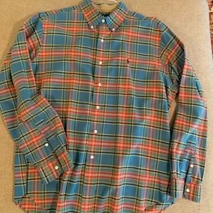 Men’s plaid button down shirt. Ralph Lauren. L
